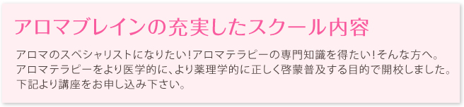 アロマブレインの充実したスクール内容